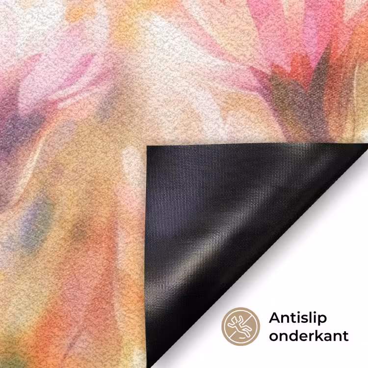 Deurmat - Vlinders - Oranje - Bloemen — 6