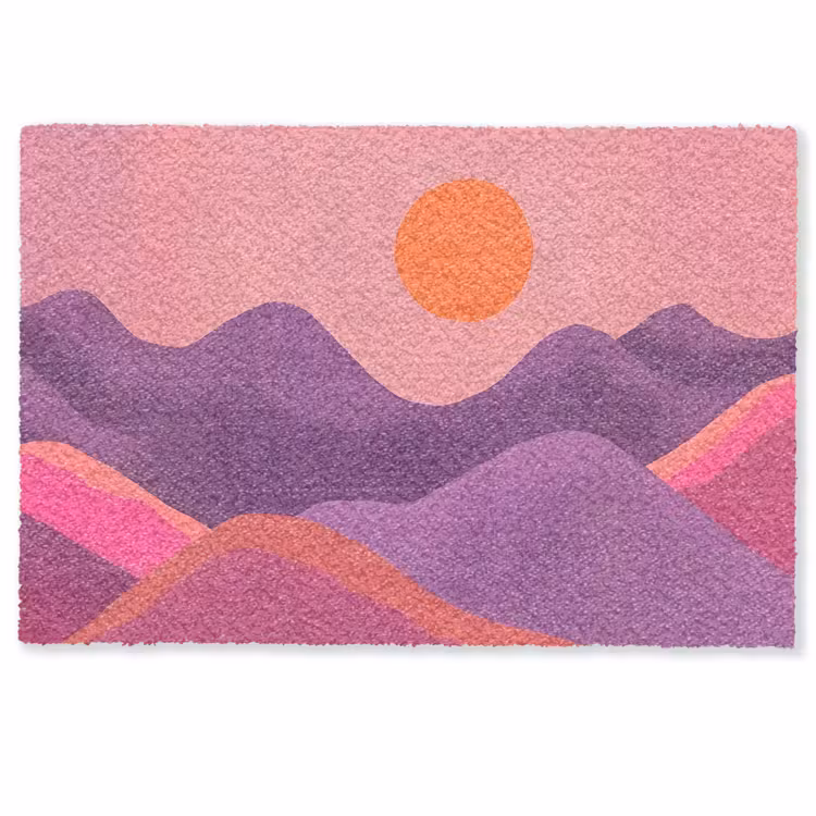 Deurmat - Zon - Heuvels - Paars - Abstract — 1