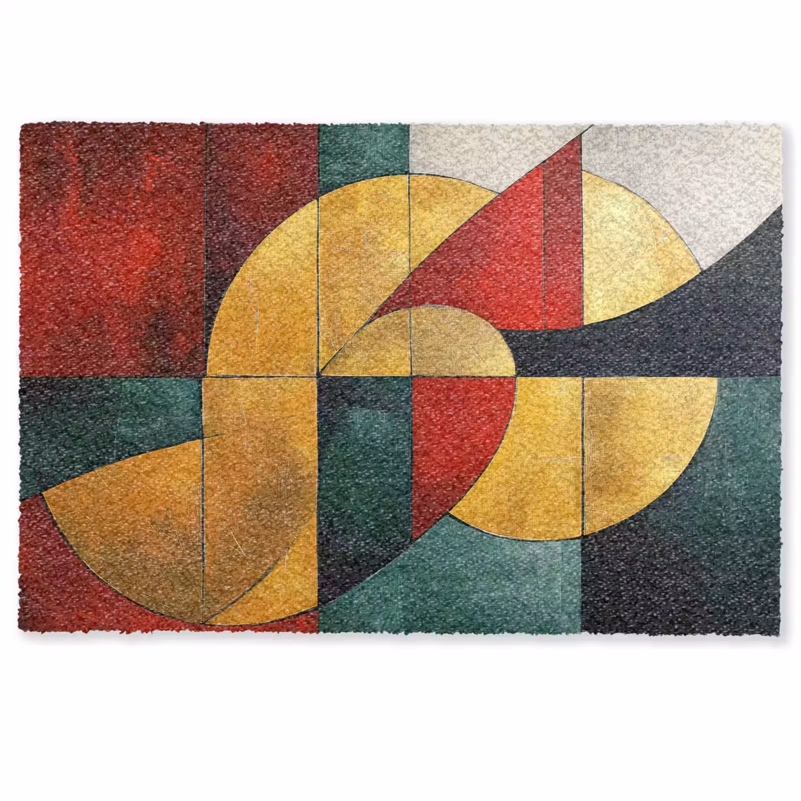 Deurmat - Abstract - Kerst - Goud - Rood - Groen — 1