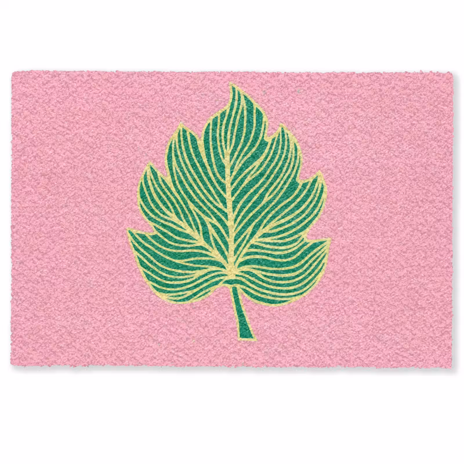 Deurmat - Blad - Groen - Illustratie - Minimalistisch — 1