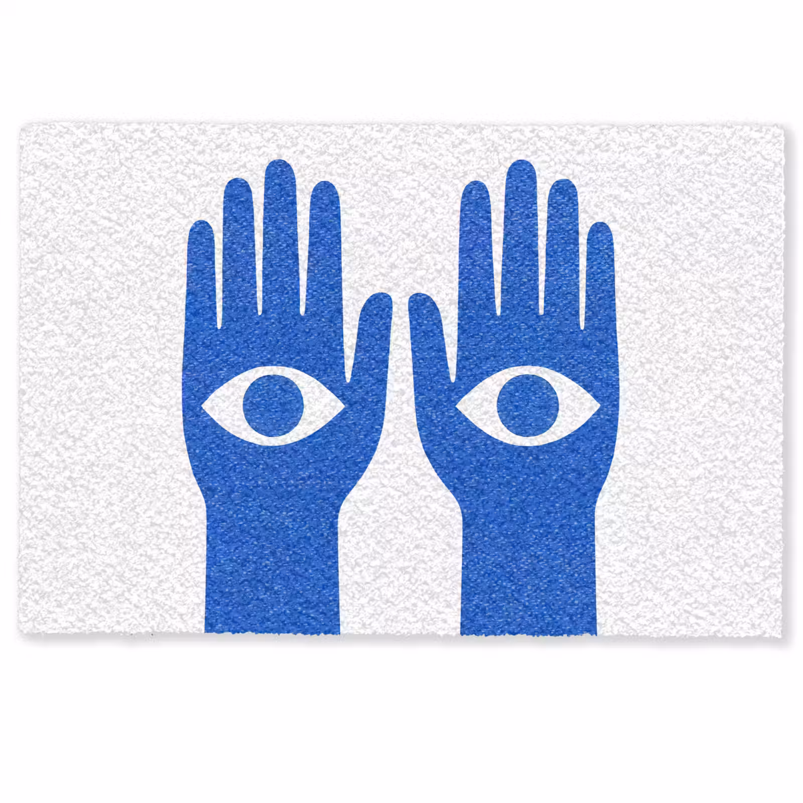Deurmat - Handen - Twee - Ogen - Blauw — 1