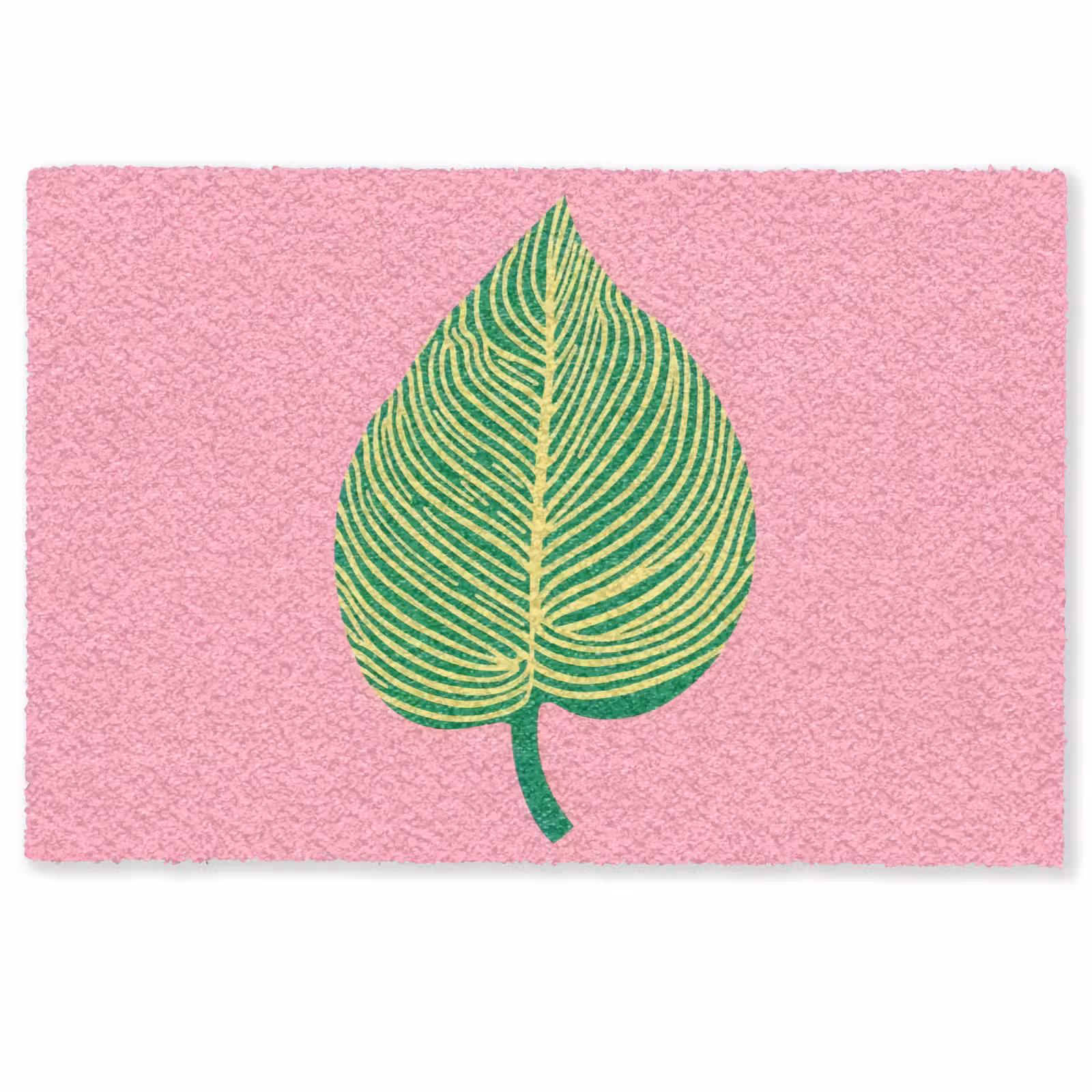 Deurmat - Illustratie - Blad - Minimalistisch - Groen — 1