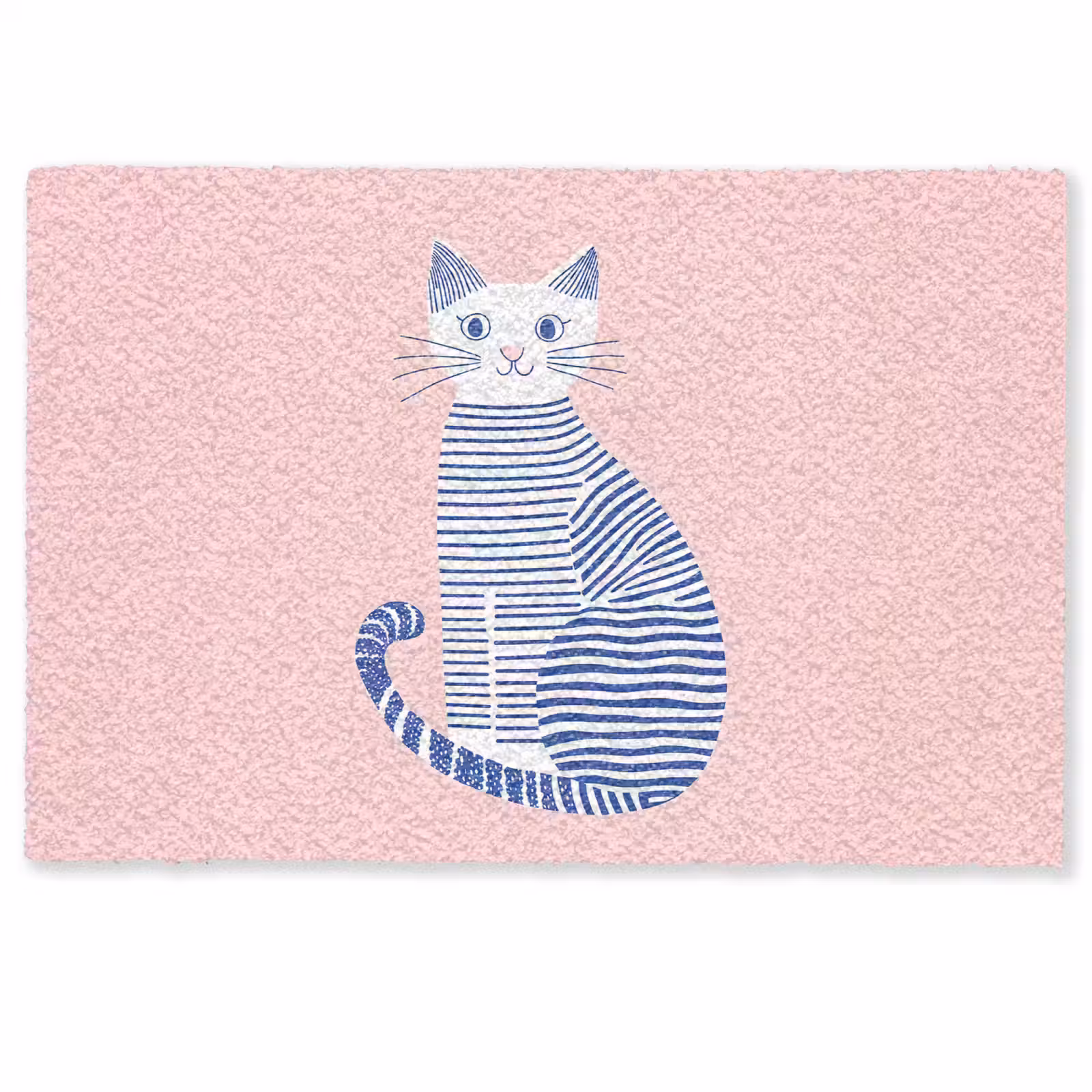 Deurmat - Kat - Illustratie - Minimalistisch - Roze — 1