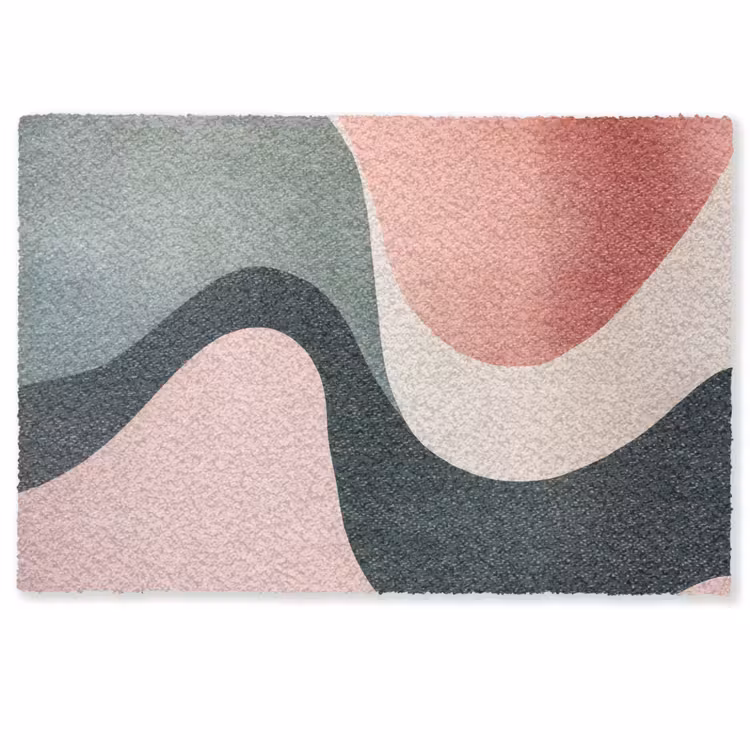 Deurmat - Abstract - Golven - Sierlijk - Roze — 1