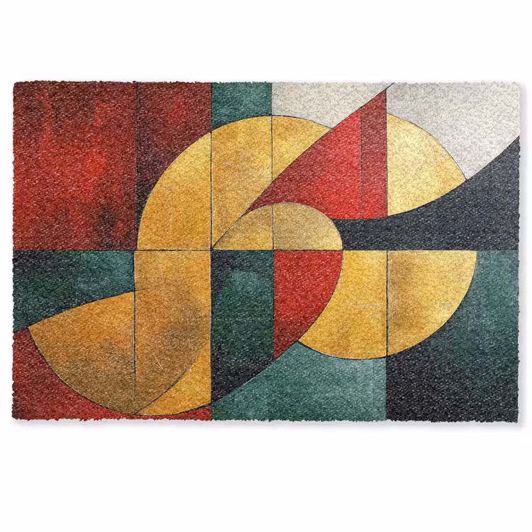 Deurmat - Abstract - Kerst - Goud - Rood - Groen — 1
