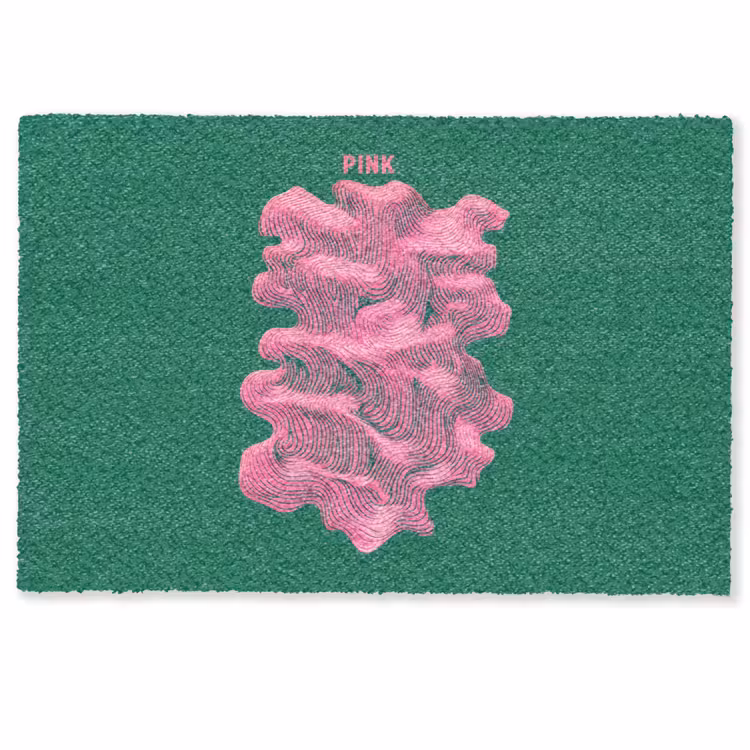 Deurmat - Abstract - Pink - Lijnen - Groen — 1