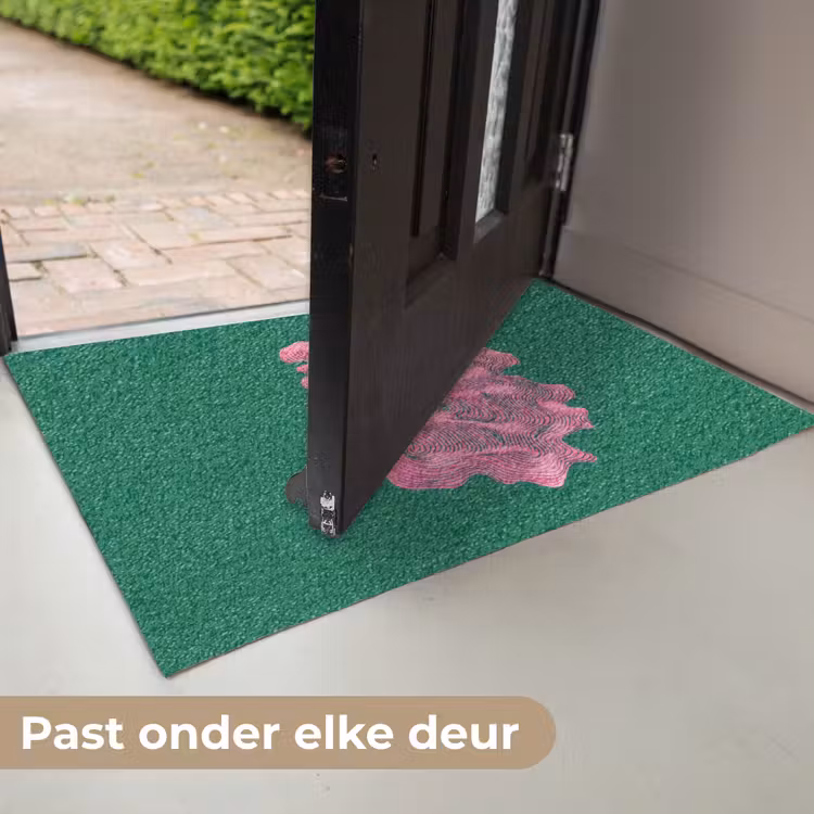 Deurmat - Abstract - Pink - Lijnen - Groen — 7