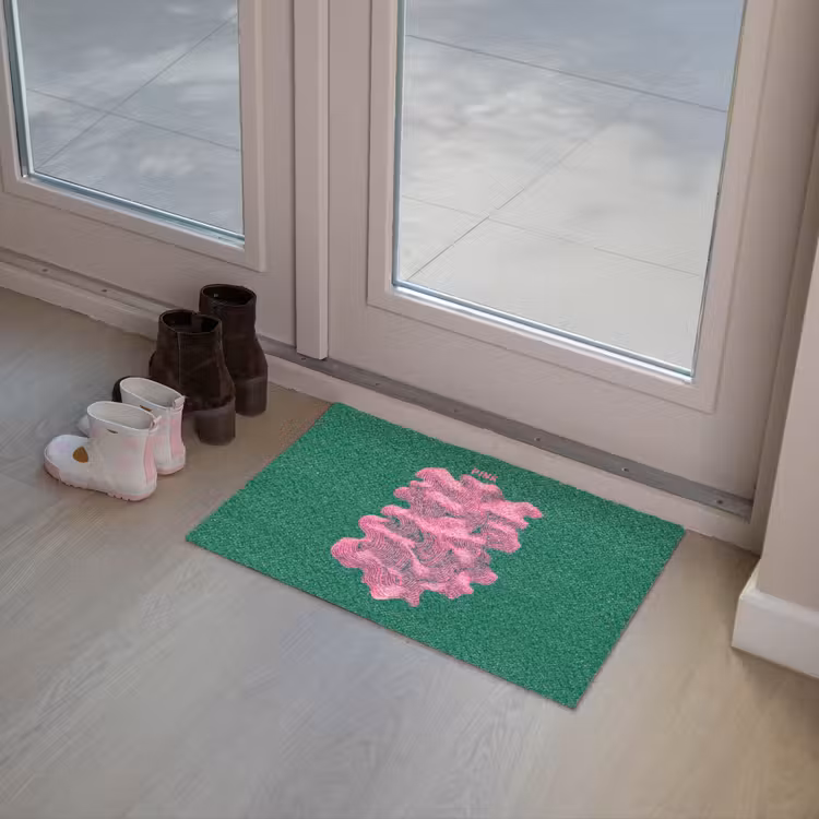 Deurmat - Abstract - Pink - Lijnen - Groen — 8