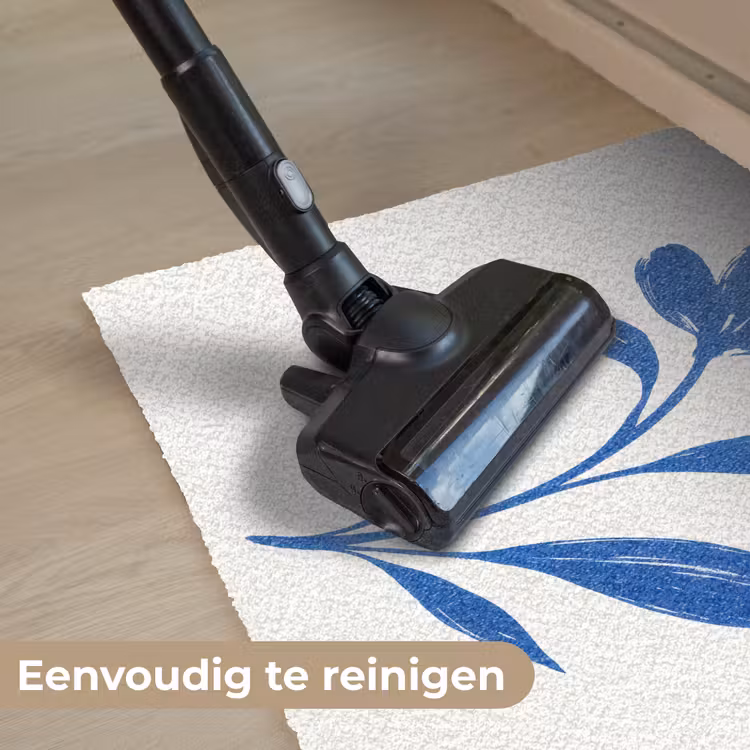 Deurmat - Bloem - Blaadjes - Minimalistisch - Blauw — 9