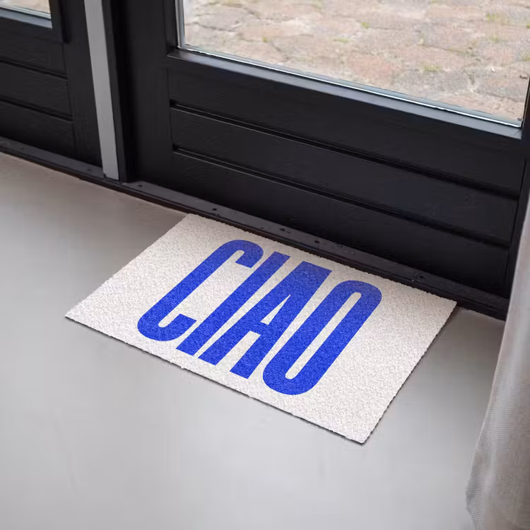 Deurmat - Ciao - Hoofdletters - Blauw - Minimalistisch — 2