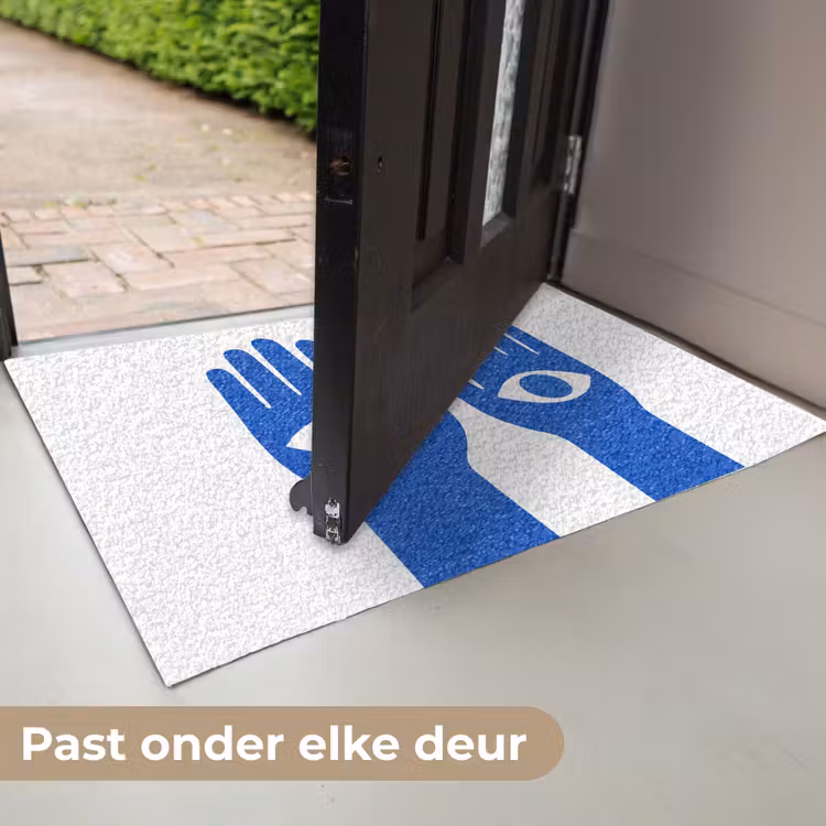 Deurmat - Handen - Twee - Ogen - Blauw — 7