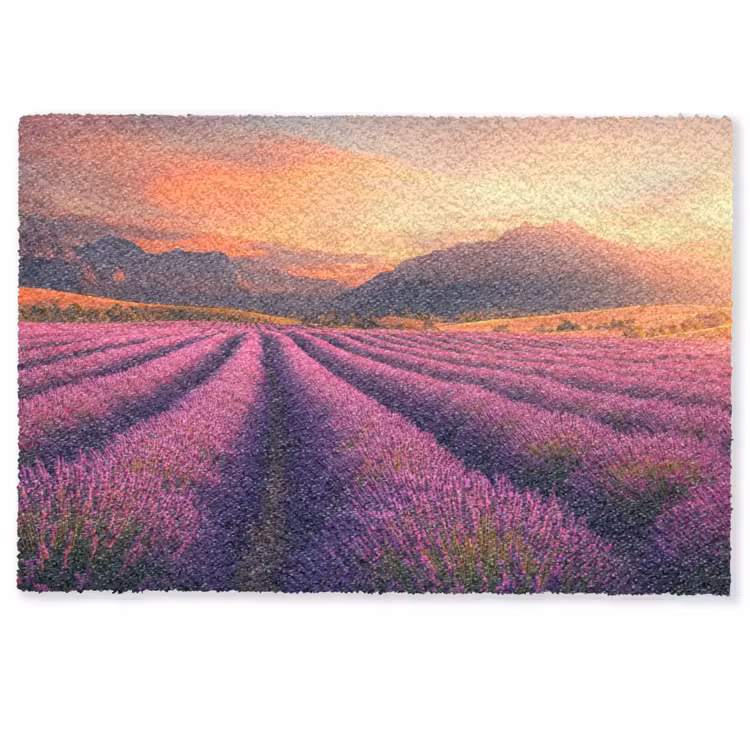 Deurmat - Lavendelveld - Zonsondergang - Paars — 1