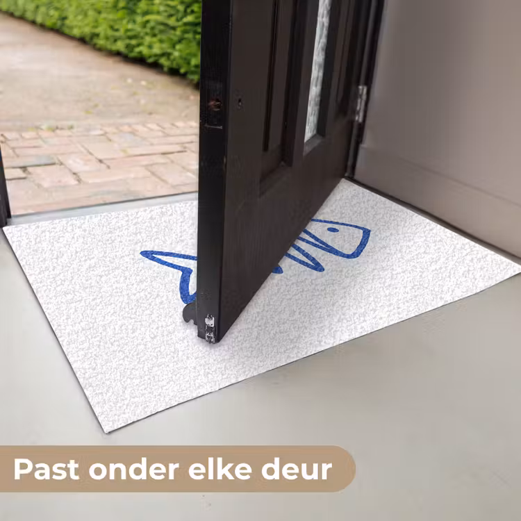 Deurmat - Vis - Minimalistisch - Blauw - Lijn — 7