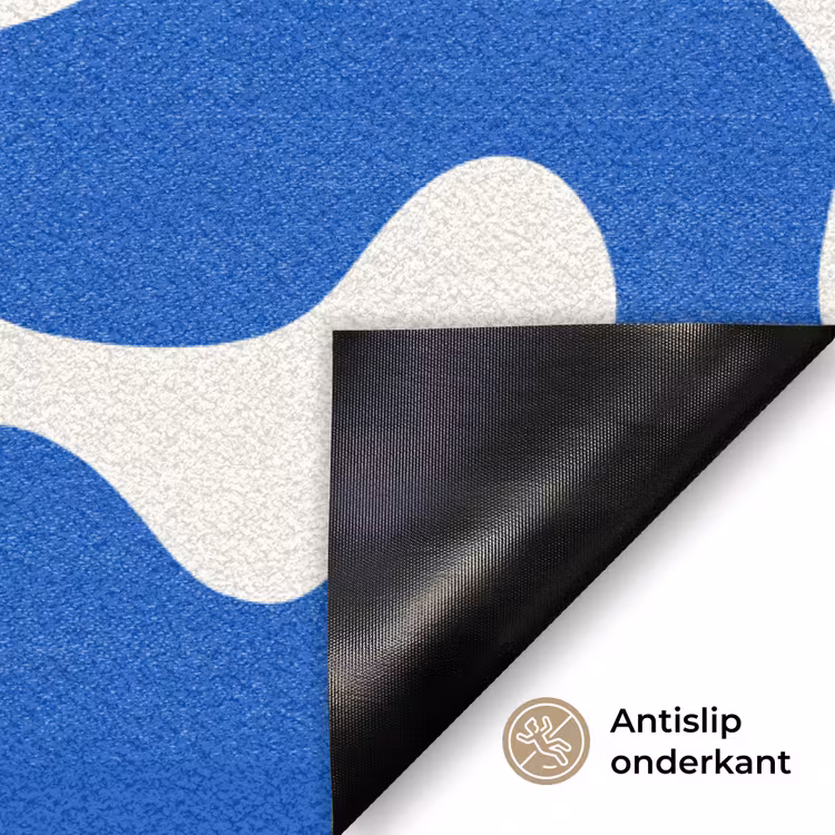 Deurmat - Vormen - Abstract - Blauw - Golven — 6