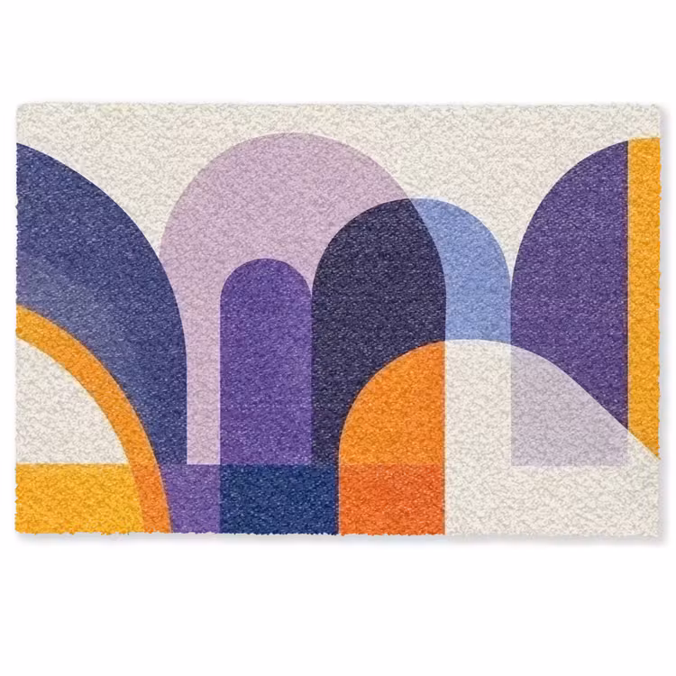 Deurmat - Vormen - Abstract - Grafisch - Oranje — 1