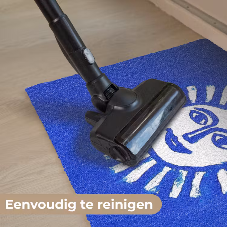 Deurmat - Zon - Gezicht - Penseelstructuur - Blauw — 9