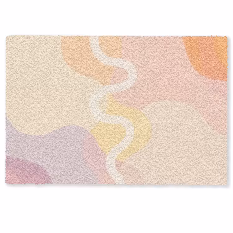 Deurmat - Golvende vormen - Abstract - pastel — 1
