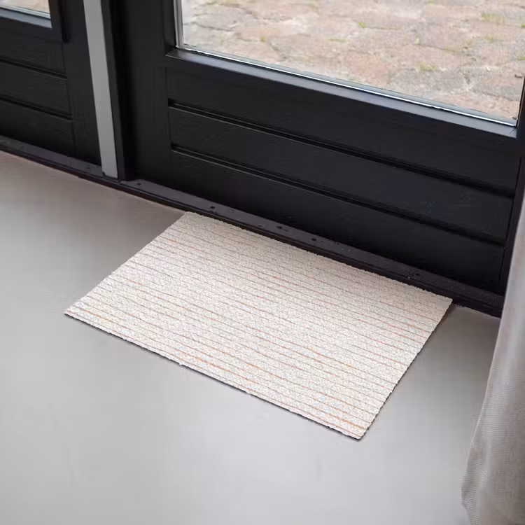 Deurmat - Terracotta - Strepen - Wit — 2