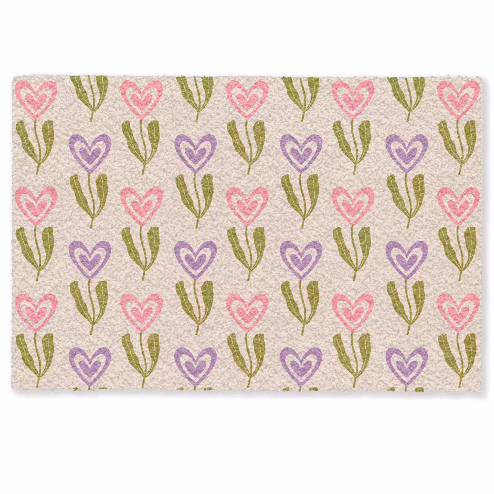Deurmat - Bloemen - Hartjes - Patroon — 1