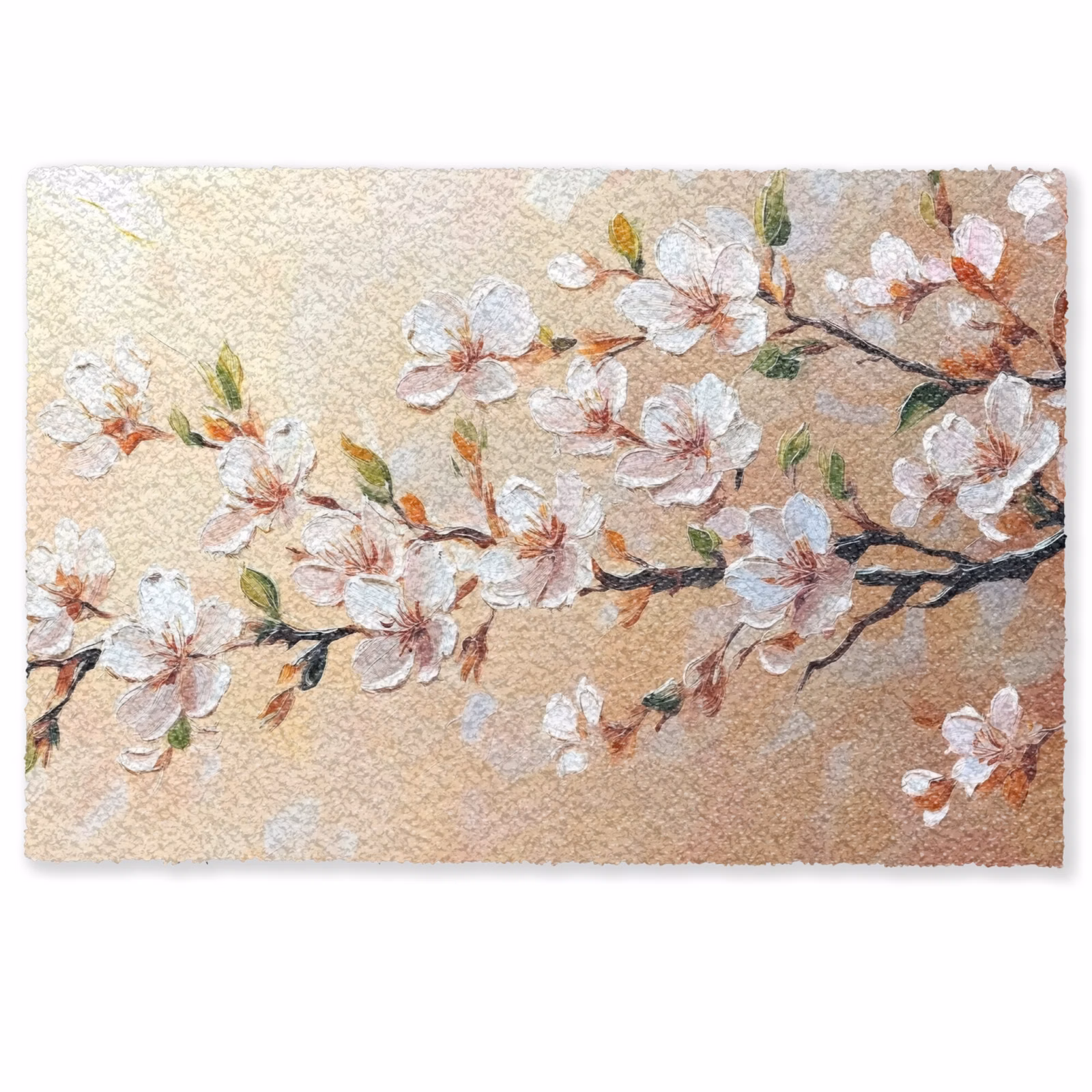 Deurmat - Bloesemtakken - Schilderachtig - Roze — 1