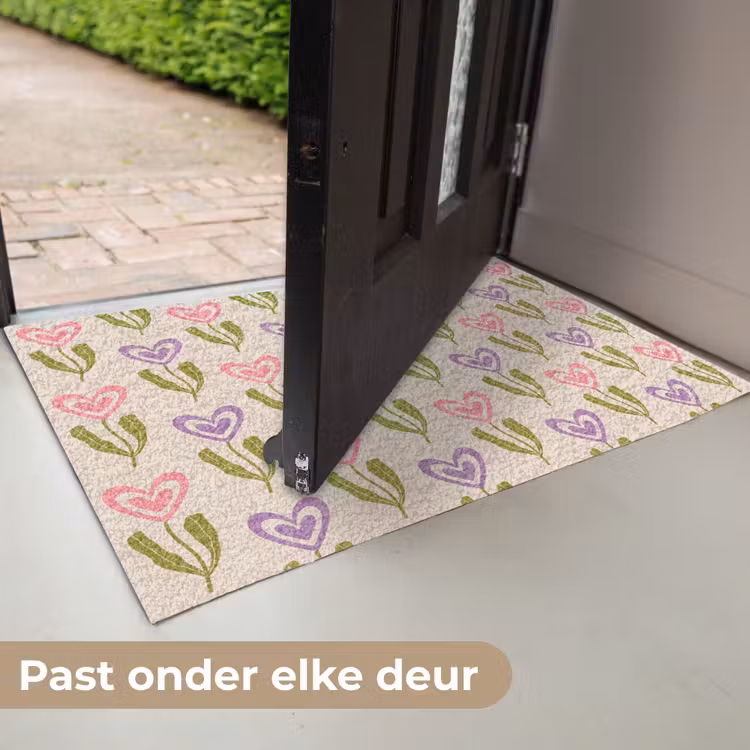Deurmat - Bloemen - Hartjes - Patroon — 7
