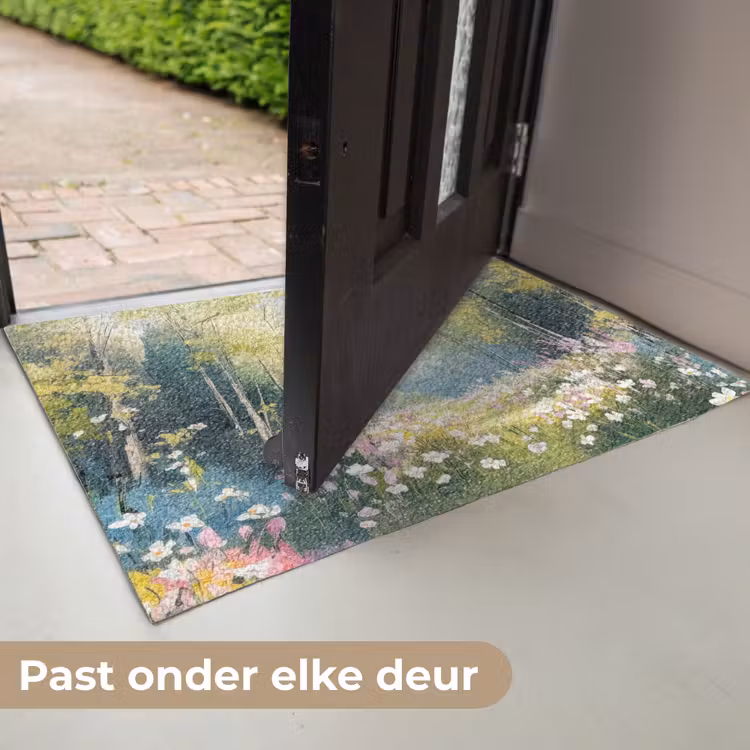 Deurmat - Bos - Schilderstijl - Kleurrijk — 7