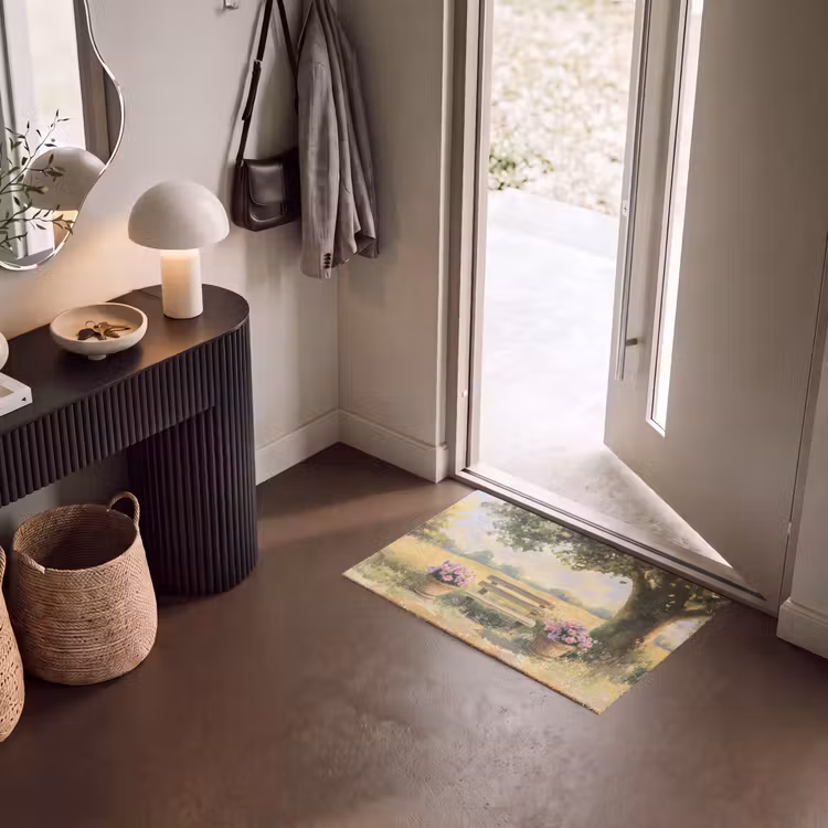 Deurmat - Houten bankje - Bloempotten - Landschap — 8