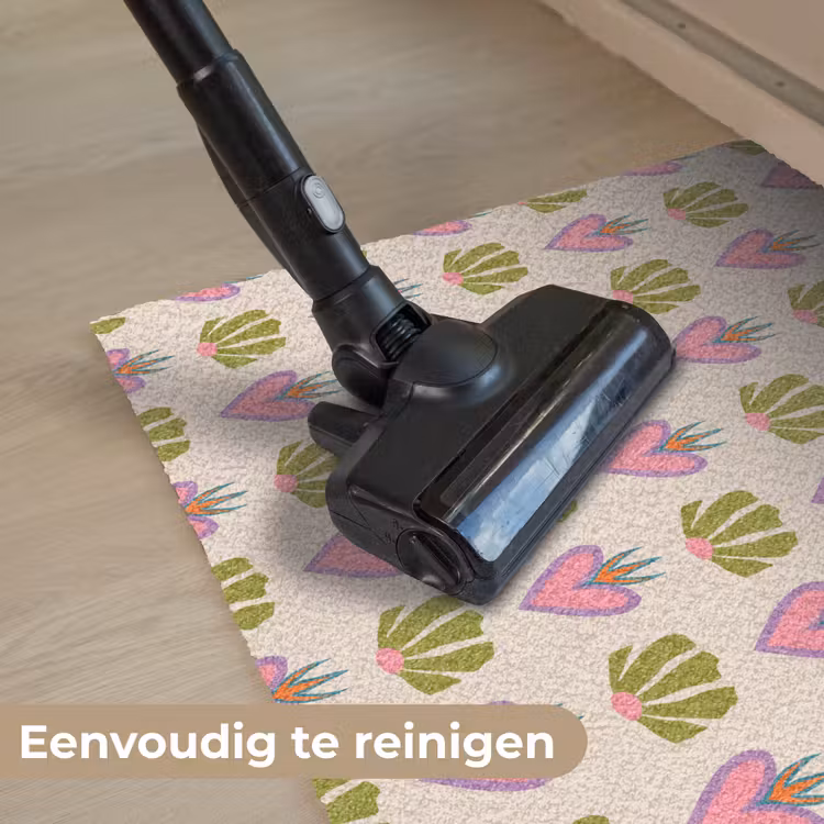 Deurmat - Patroon - Beige - Hartjes - Bloemen — 9