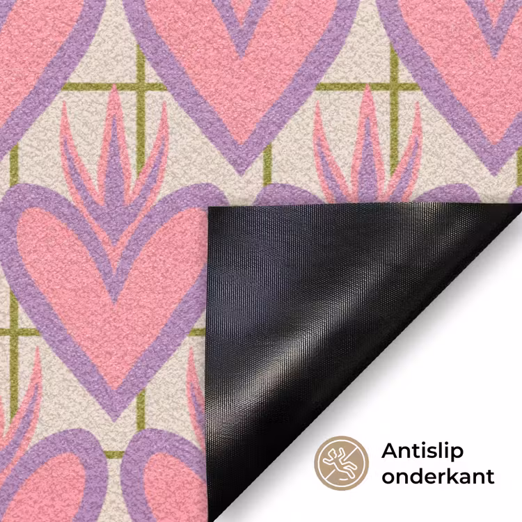Deurmat - Patroon - Roze - Hartjes — 6