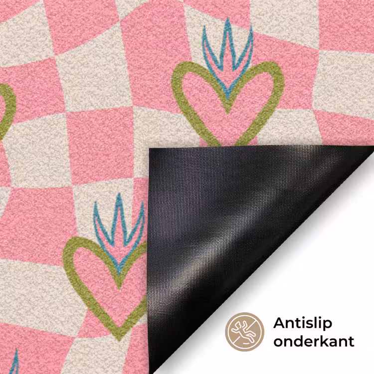 Deurmat - Roze - Retro - Patroon - Geblokt — 6