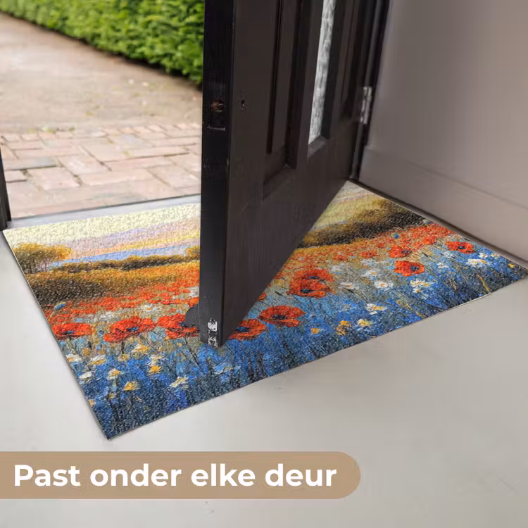 Deurmat - Klaproos - Bloemenveld - Kleurrijk — 7