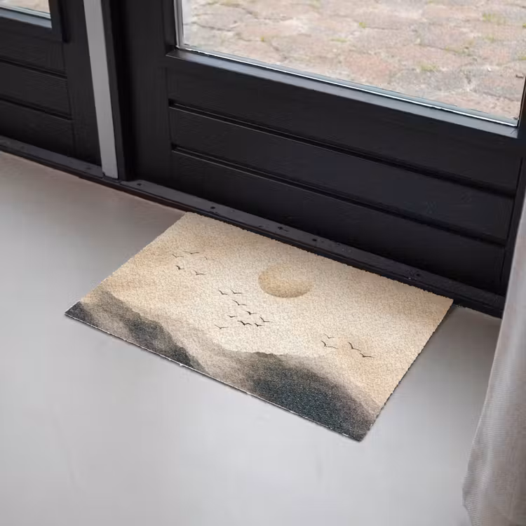Deurmat - Landschap - Japandi - vogel — 2