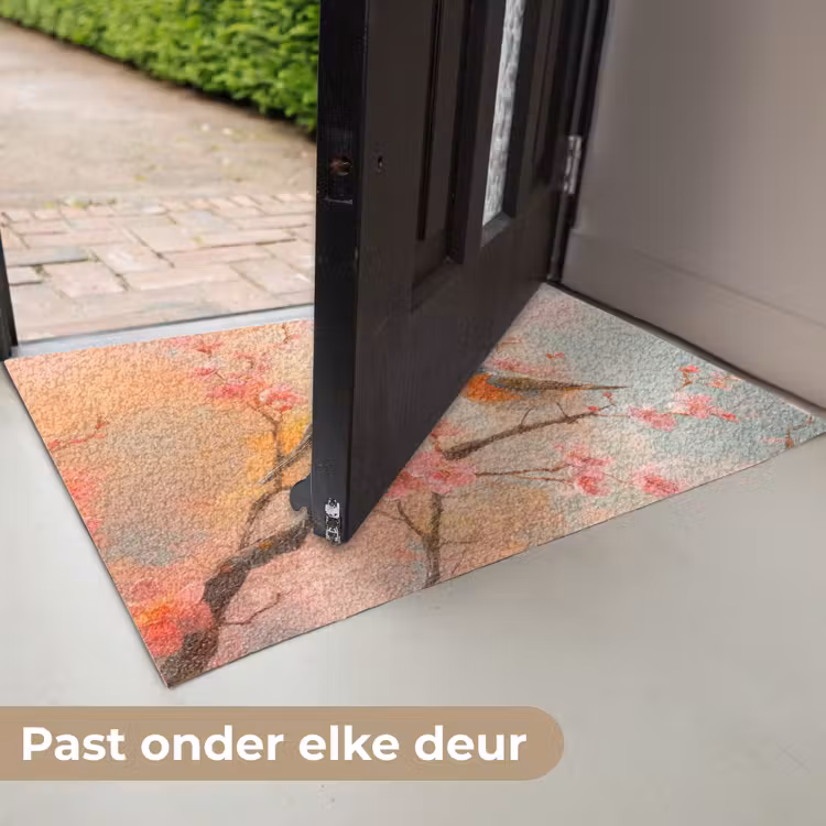 Deurmat - Roodborstjes - Sierlijk - Bloesemtak — 7