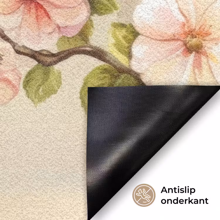 Deurmat - Takken - Bloemen - Vogeltjes - Roze — 6