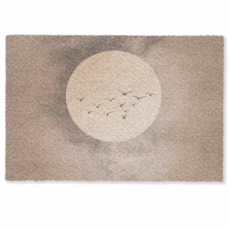 Deurmat - Vogel - Beige - Japandi — 1