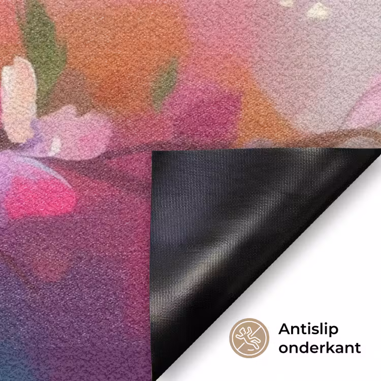 Deurmat - Vogels - Bloemen - Roze — 6