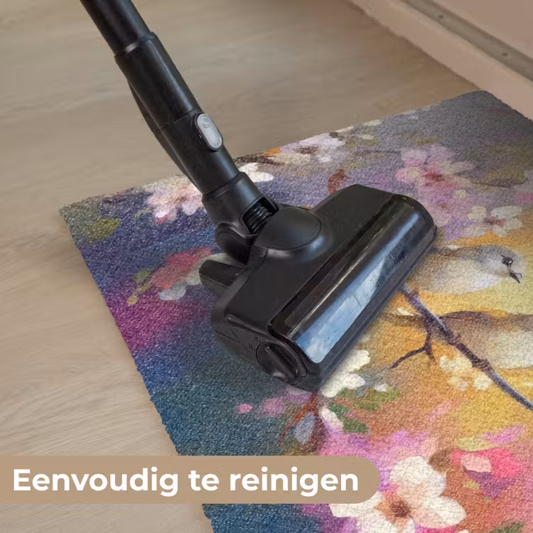 Deurmat - Vogels - Bloemen - Roze — 9