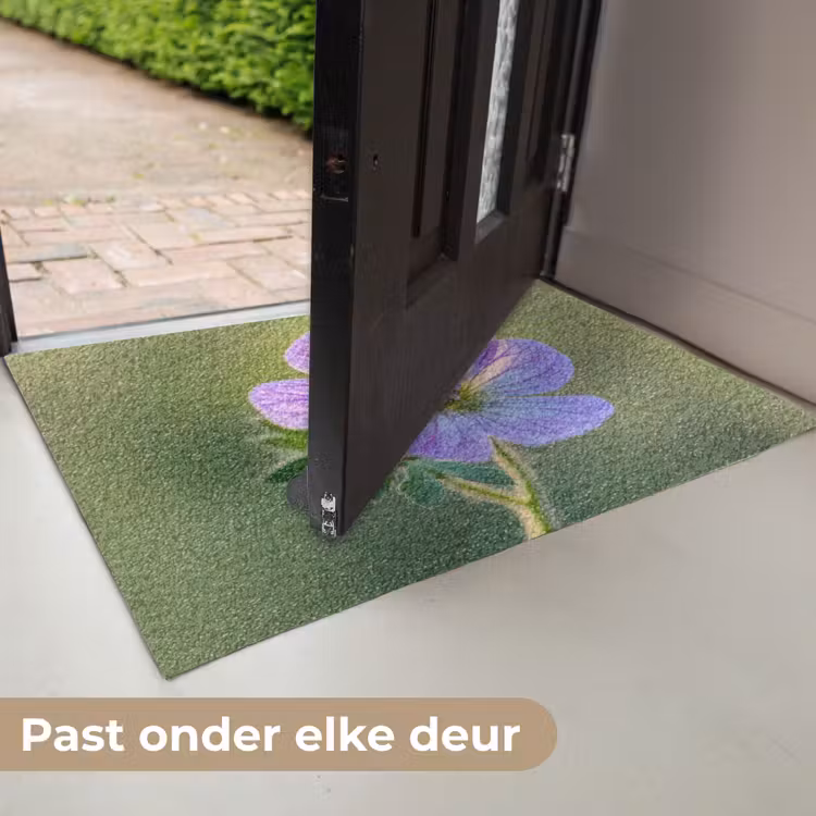 Deurmat - Bloem - Close up - Paars — 7