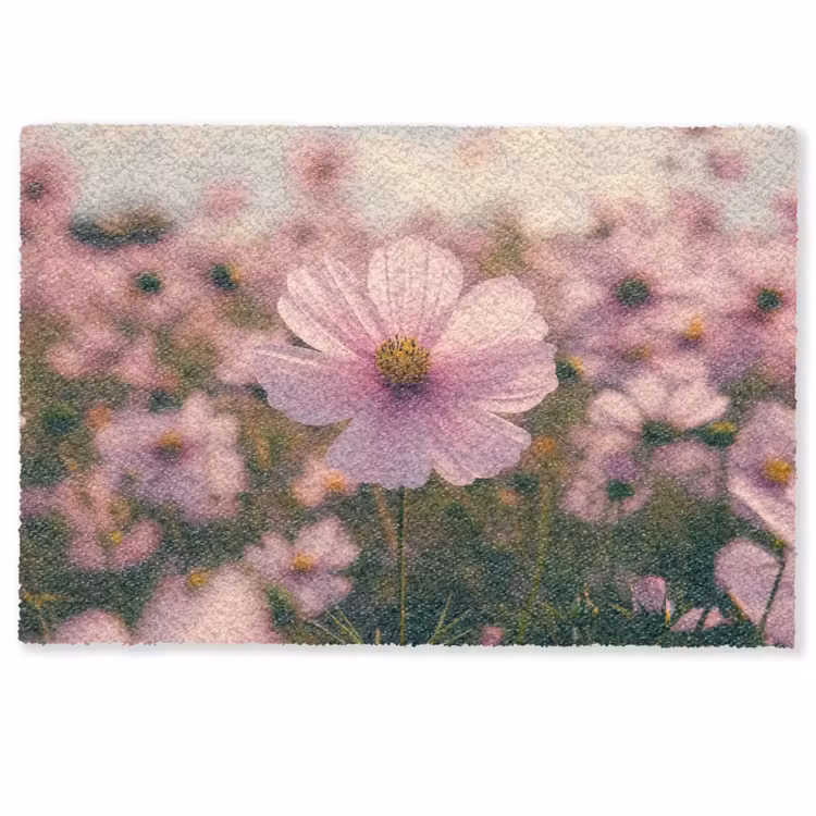 Deurmat - Bloemen - Paars - Wazig — 1