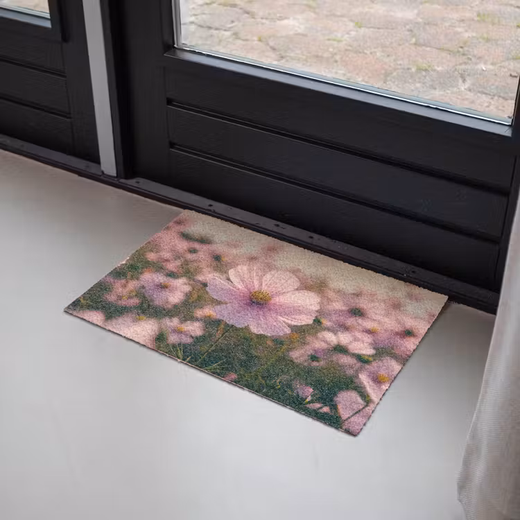 Deurmat - Bloemen - Paars - Wazig — 2