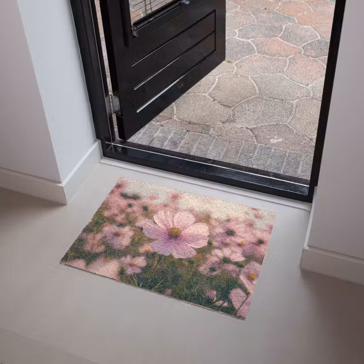 Deurmat - Bloemen - Paars - Wazig — 4