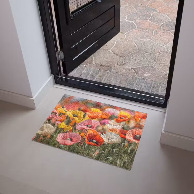 Deurmat - Bloemenveld - Klaprozen - Kleurrijk — 4