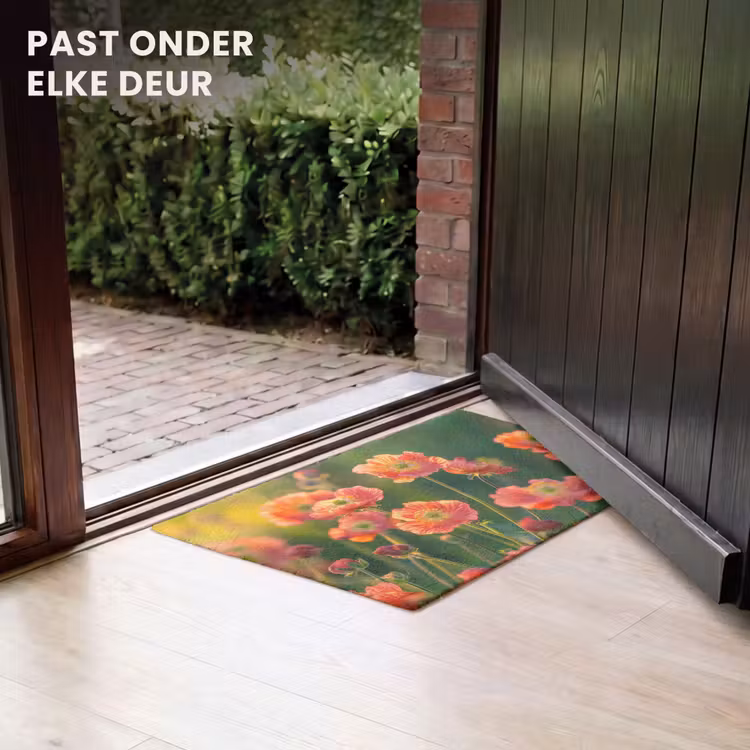 Deurmat - Bloemenveld - Zonnestralen - Oranje — 7