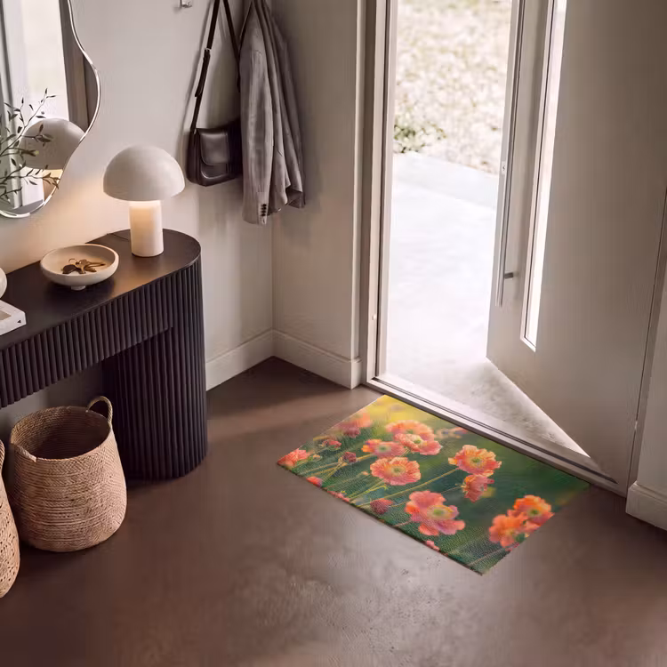 Deurmat - Bloemenveld - Zonnestralen - Oranje — 8