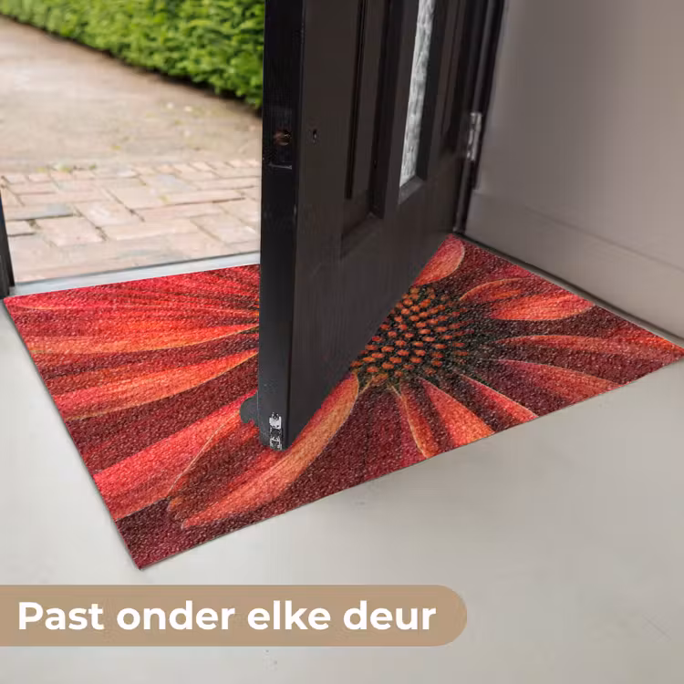 Deurmat - Close up - Bloem- Rood — 7