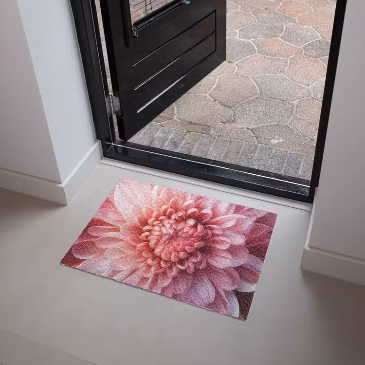 Deurmat - Dahlia - Bloem - Close up - Roze — 4