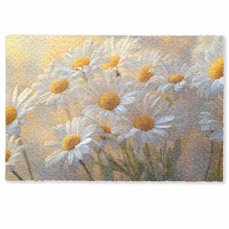 Deurmat - Madeliefjes - Wit - Zonlicht — 1