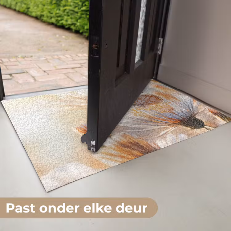 Deurmat - Vlinder - Bloem - Oranje — 7