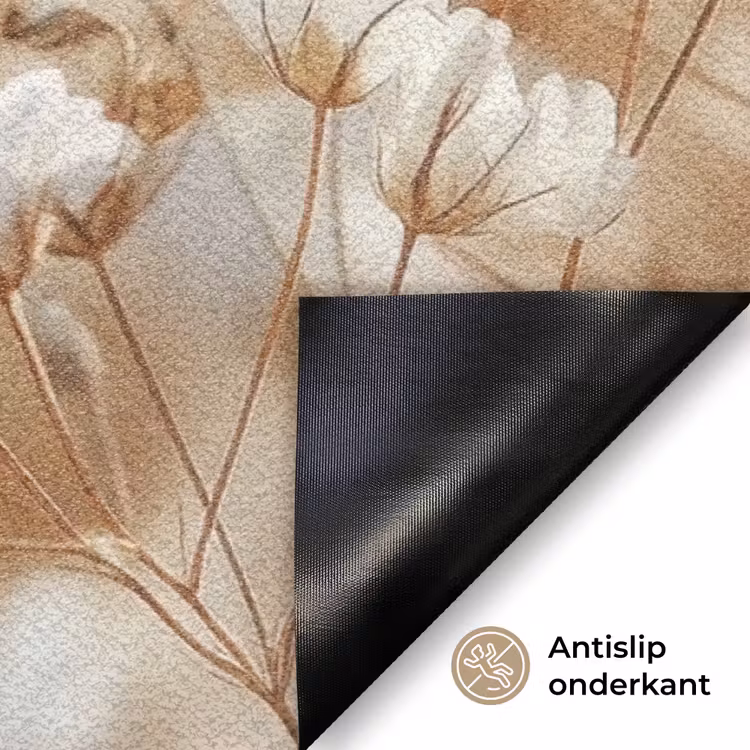 Deurmat - Wilde - Bloemen - Wit — 6