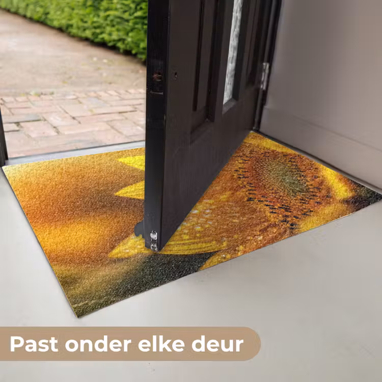 Deurmat - Zonnebloem - Dauwdruppels - Geel - Zonlicht — 7
